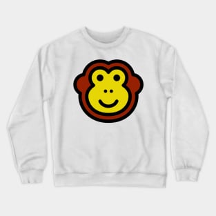 Cute Little Monkey Ape Yellow Crewneck Sweatshirt